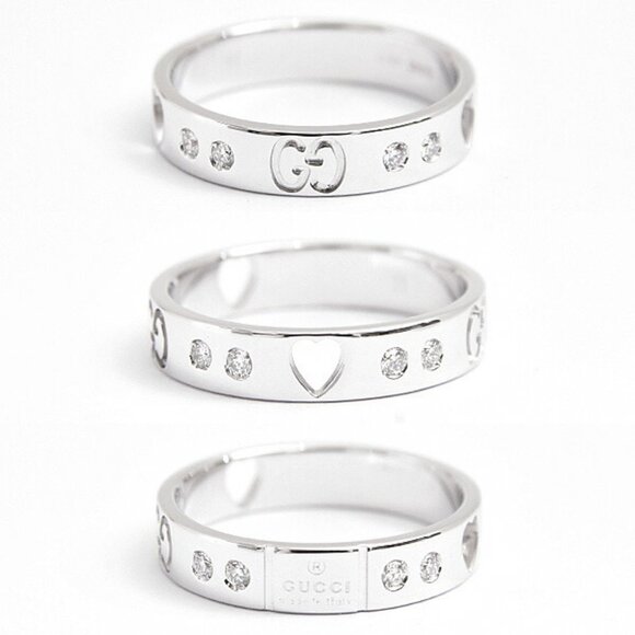 GUCCI White Gold Diamond Ring - Picture 2 of 10